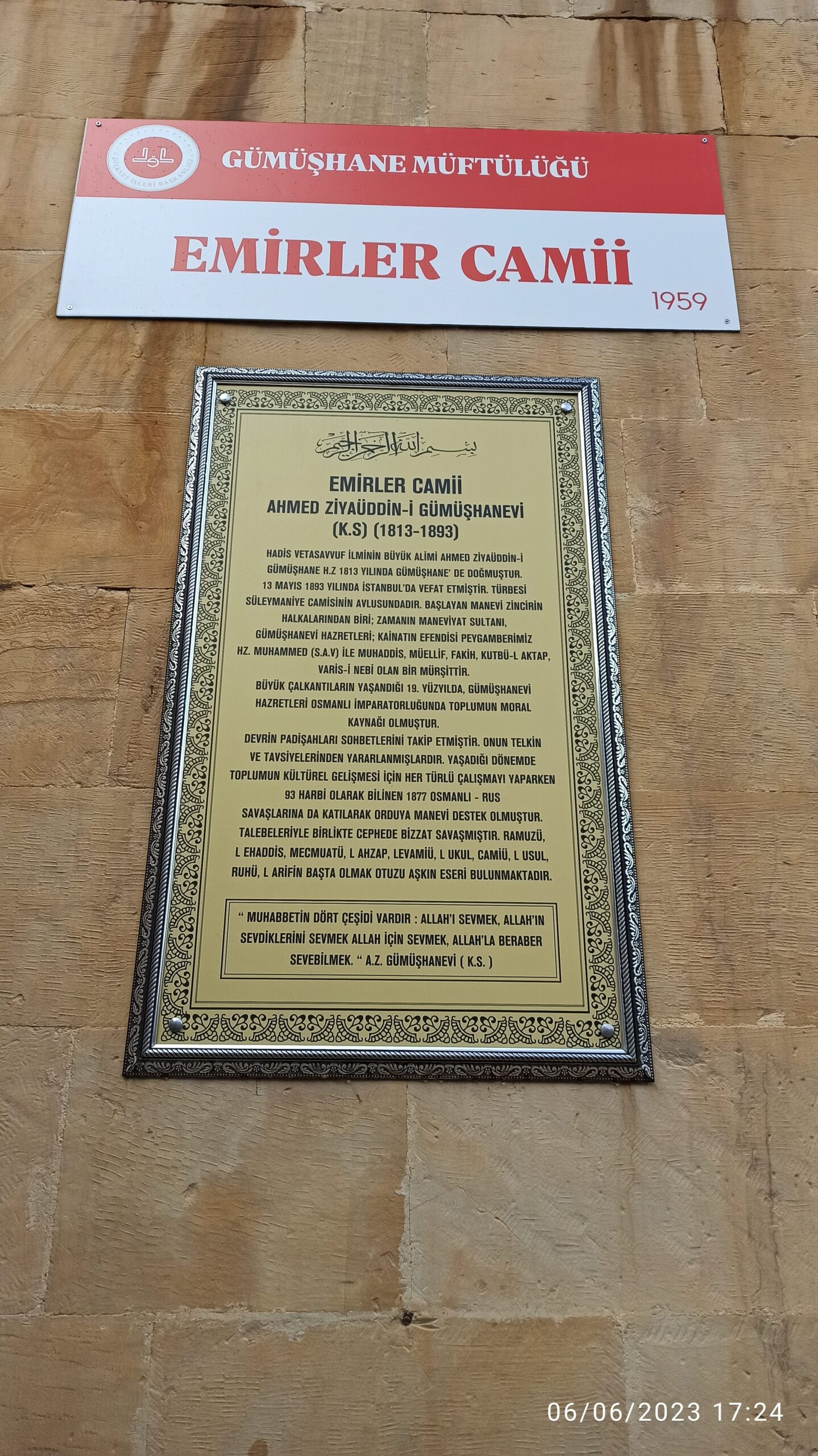 Emirler Camii, Gümüşhane