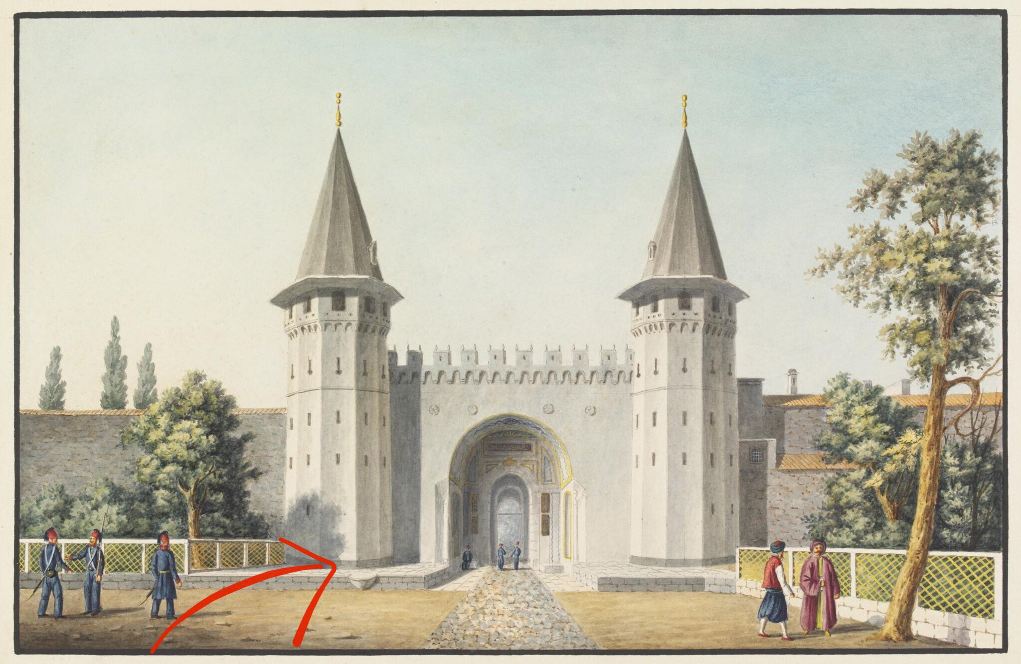 Binek Taşı, Topkapı Sarayı Babüsselam Kapısı