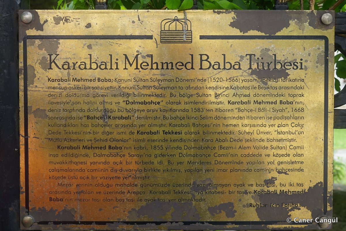 Karabali Mehmet Baba Kabri Tanıtım Kitabesi