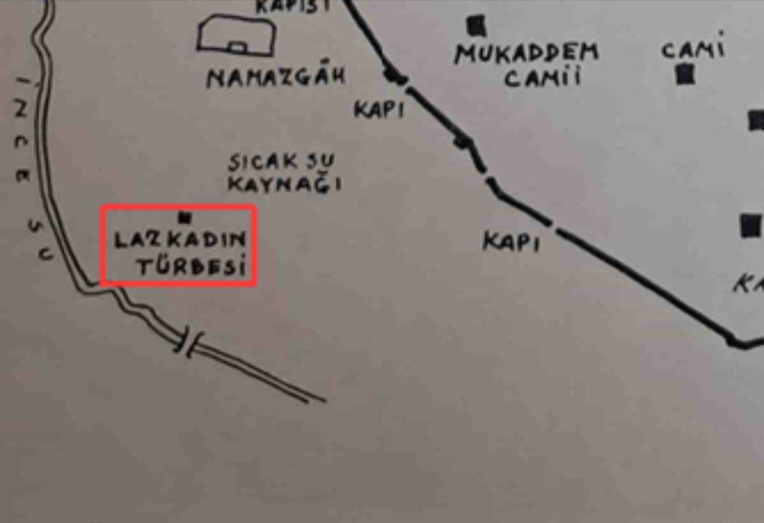 Von Vicke’nin Ankara planında Laz Kadın Türbesi